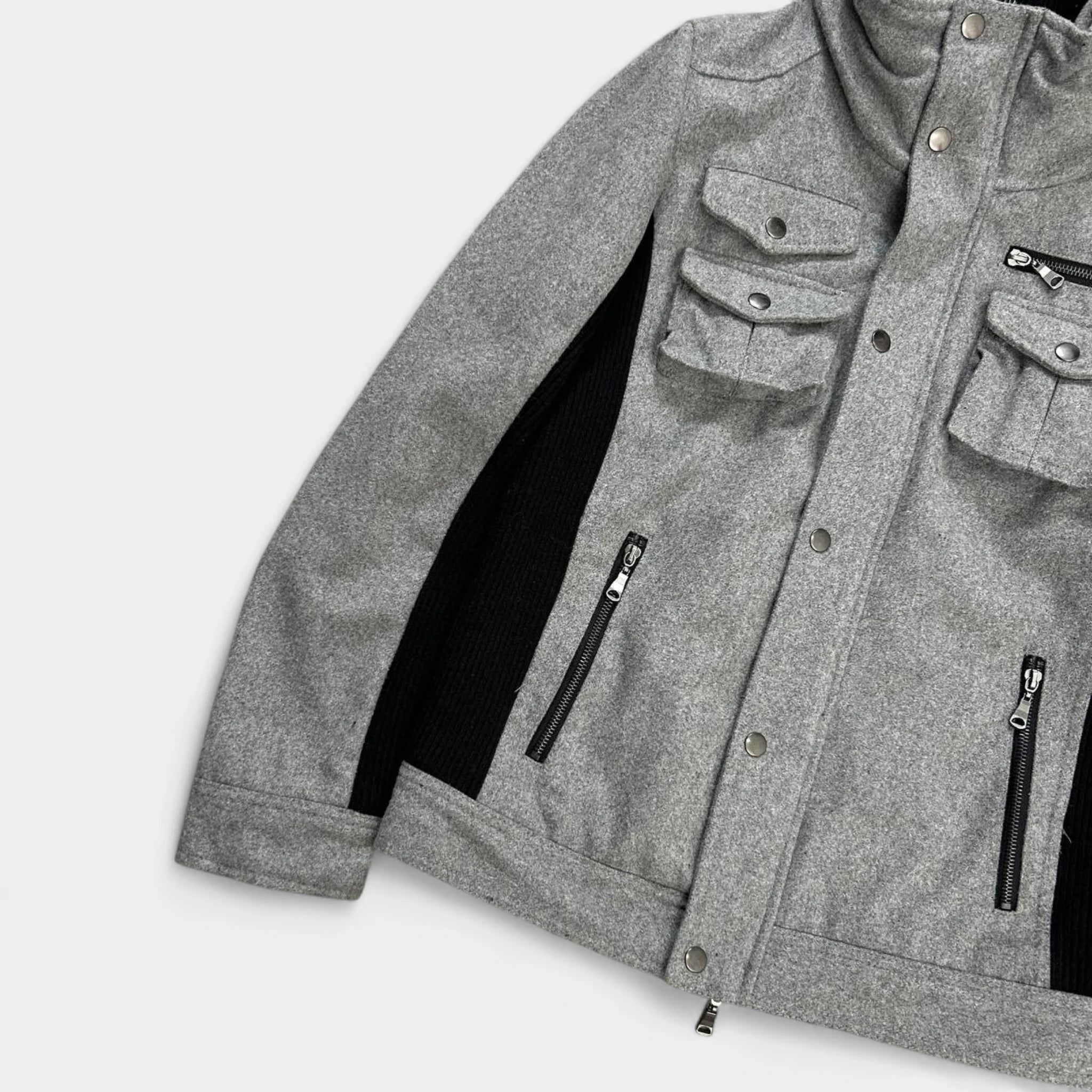 Semantic Design Japanese Grey Cargo Jacket