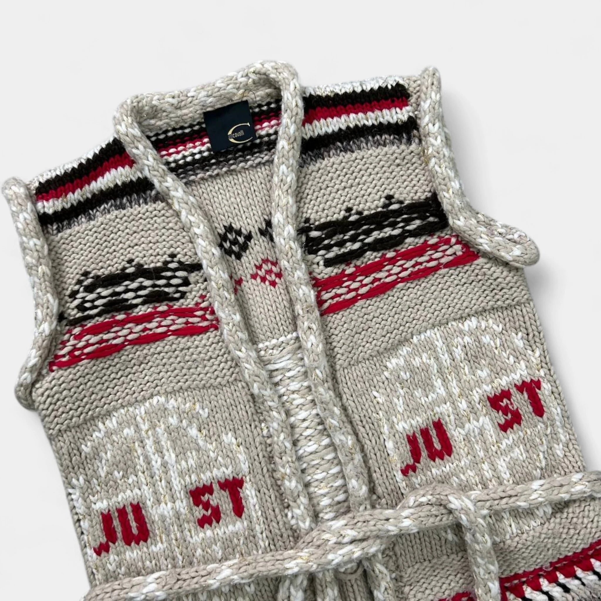 Just Cavalli Knit Belted Vest