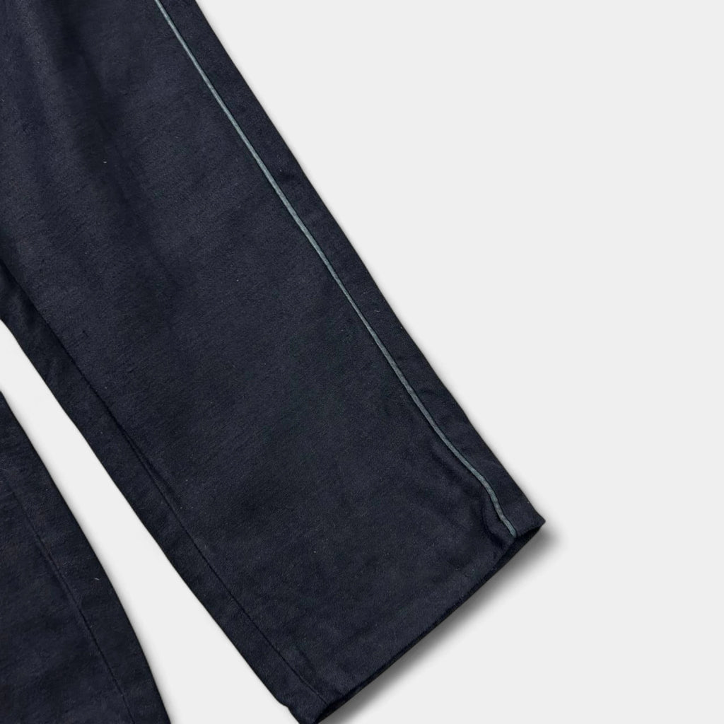 Rick Owens Black Linen Three-Quarter Pants