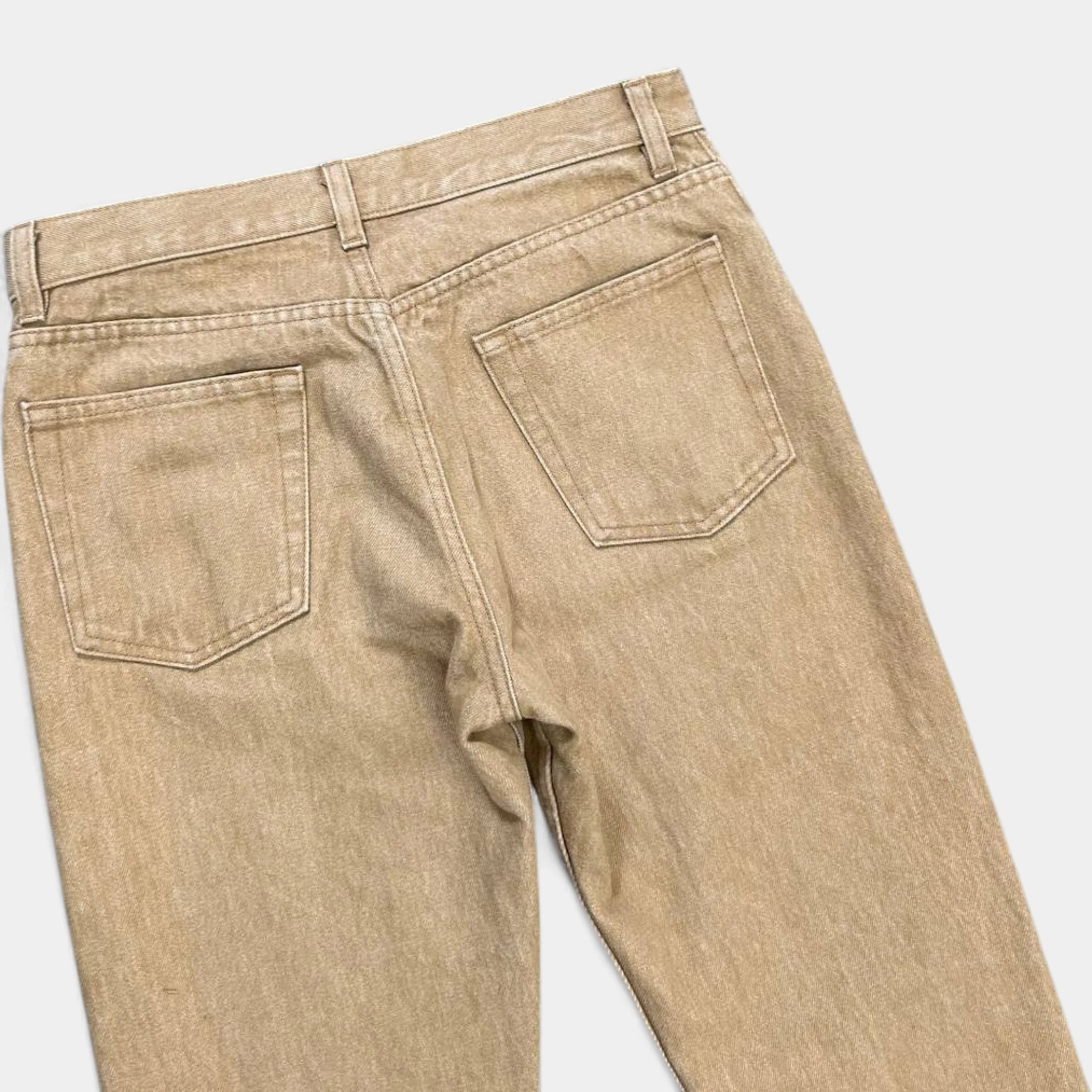 Helmut Lang Classic Straight Leg Beige Brown Pants