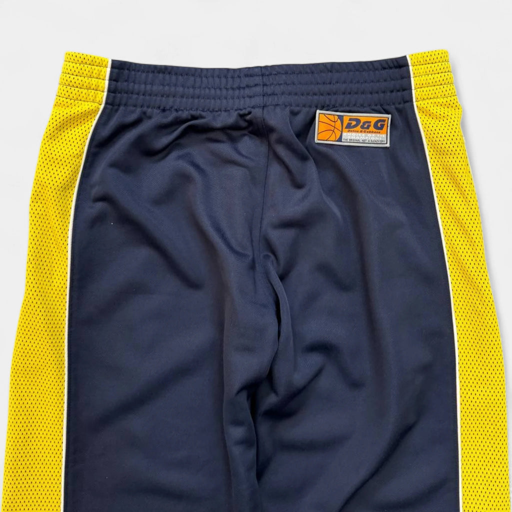 Dolce & Gabbana Sport Navy & Yellow Mesh Panel Track Pants