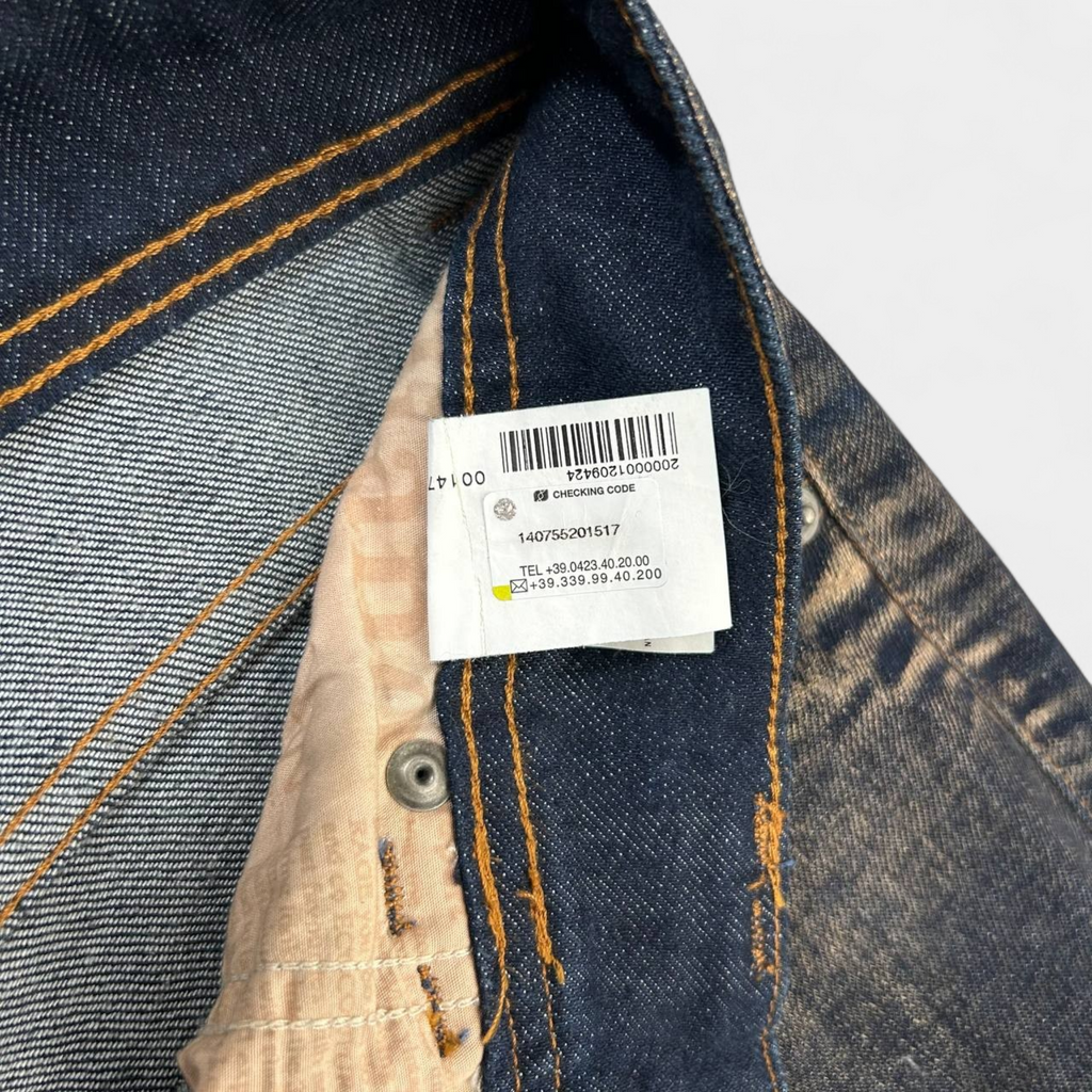 Galliano Gold Metallic Dark Blue Jeans