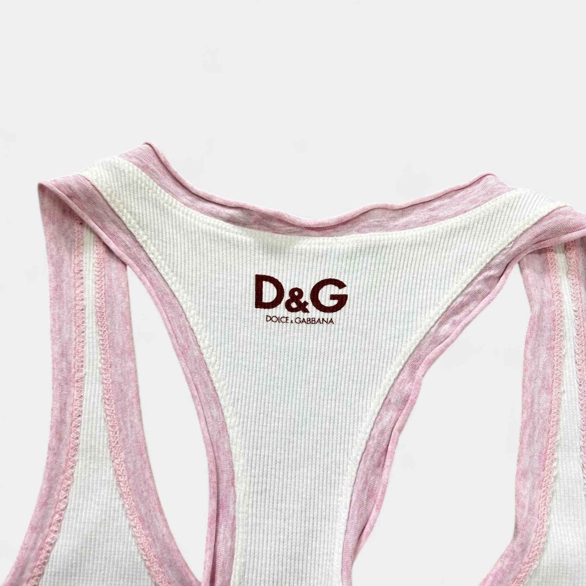 D&G Dolce & Gabbana "Freedom" Ribbed Tank Top