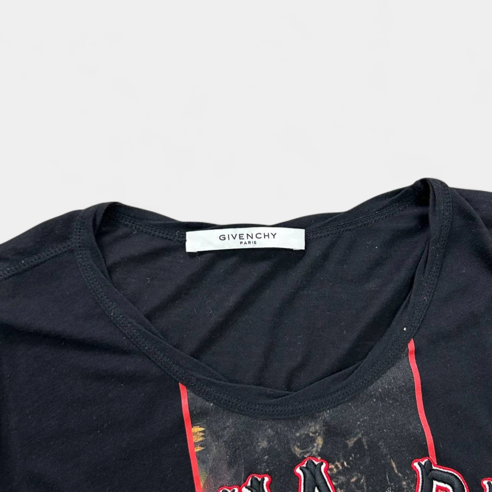 Givenchy "Virginia Bitch" Black Cross Appliqué T-Shirt
