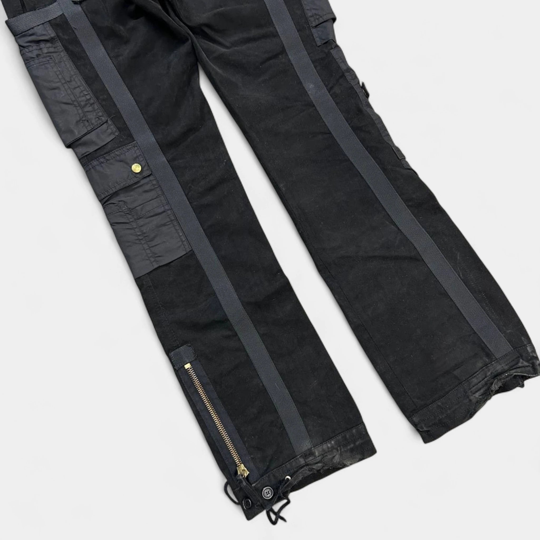 Jean Paul Gaultier AW03 Bondage Black Cargo Pants