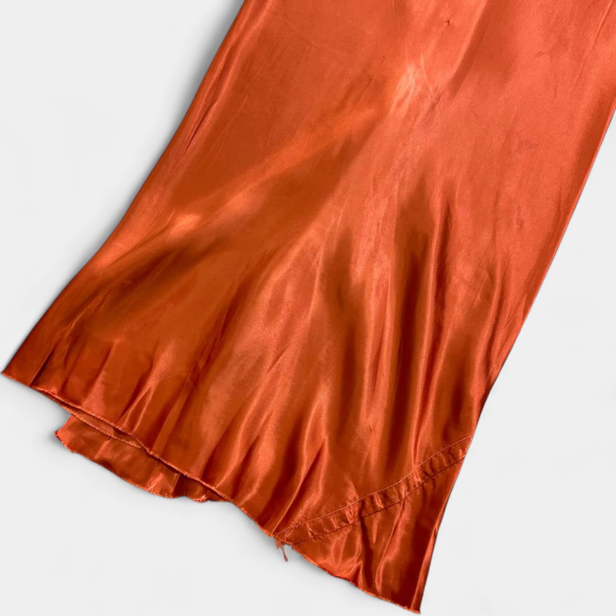 Rick Owens Sisyphus FW18 Orange Silk Tube Skirt