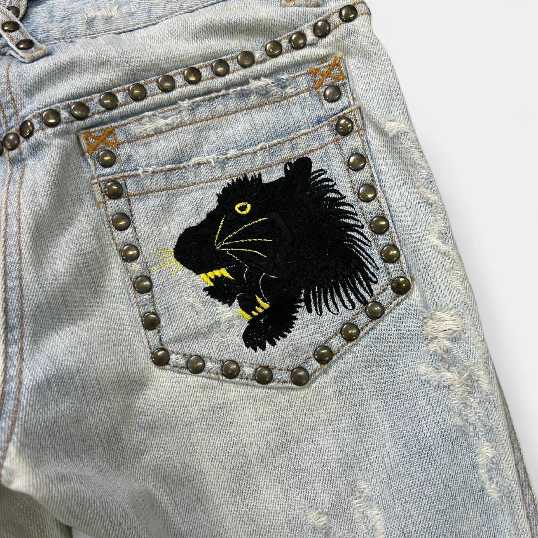 Dolce & Gabbana Mainline Studded Flared Denim Jeans