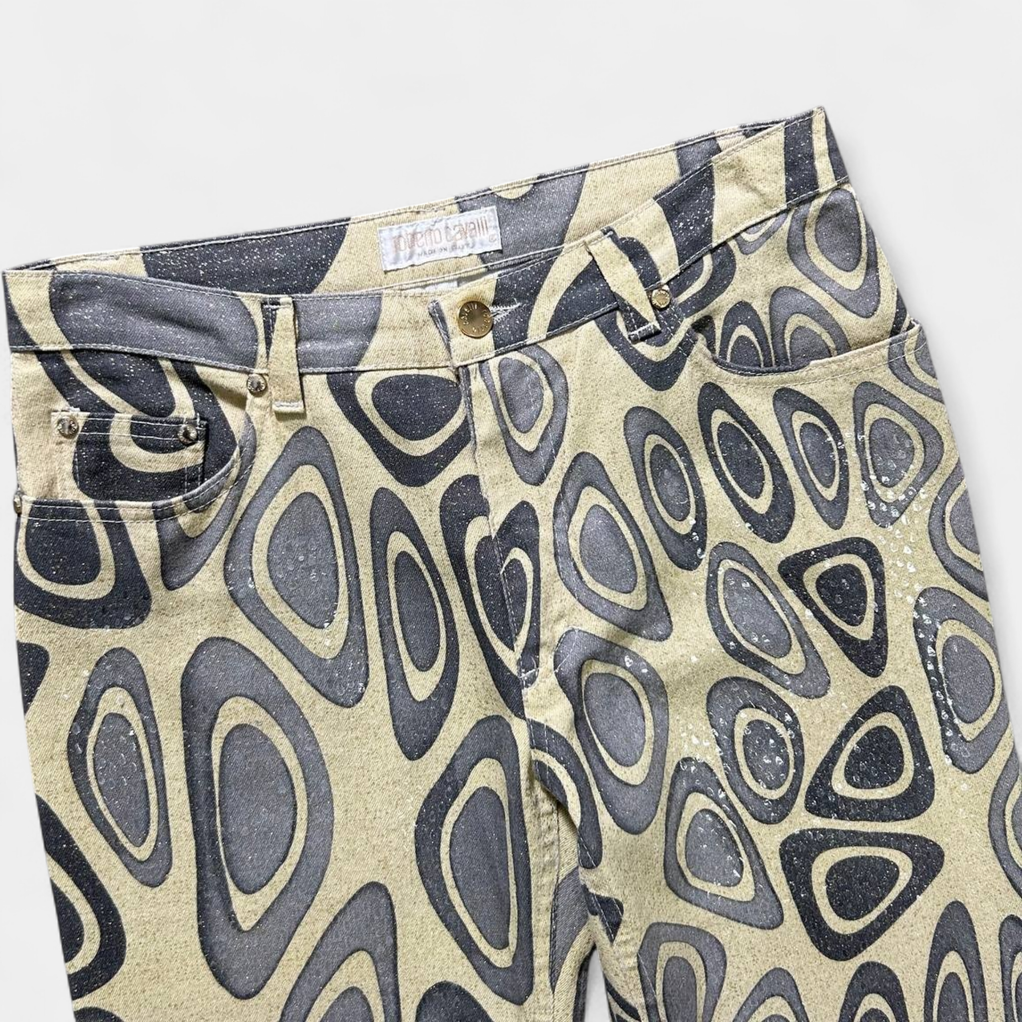 Roberto Cavalli Shiny Graphic Pants