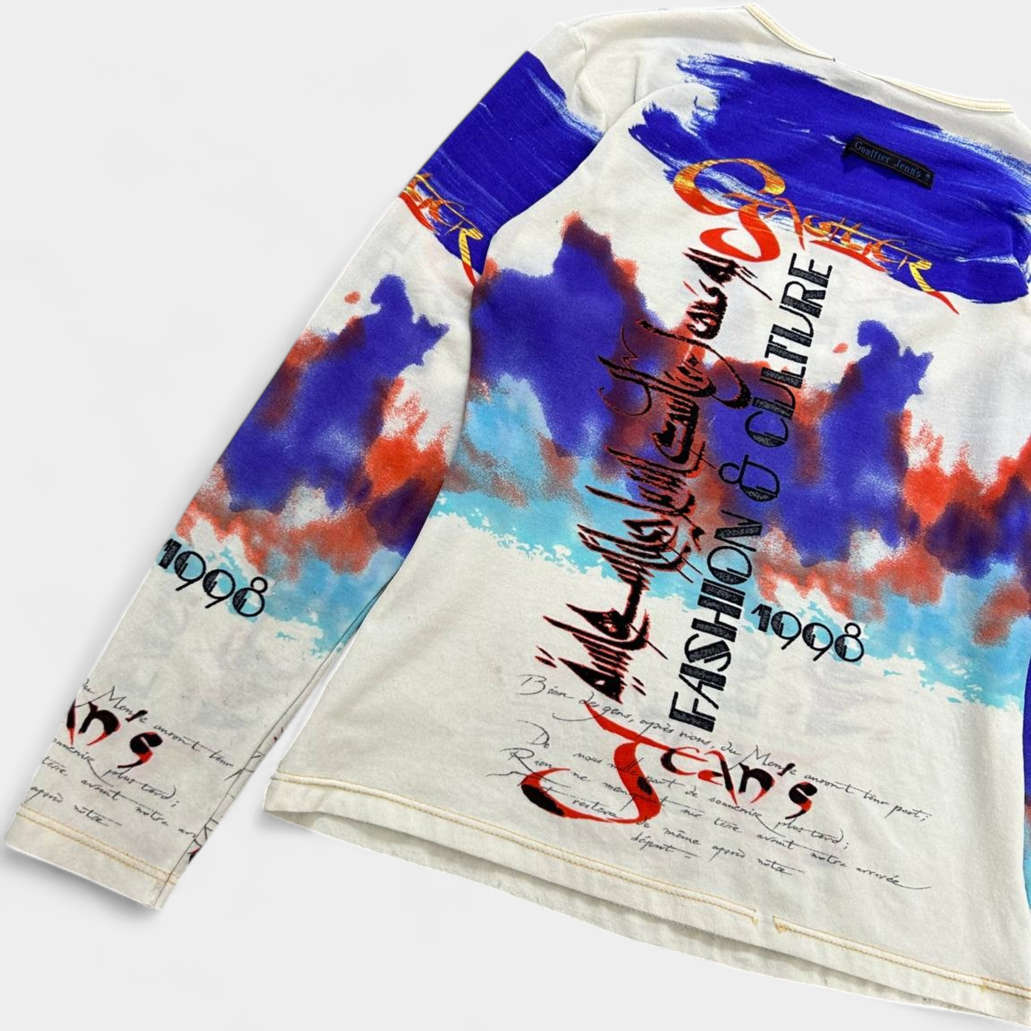 Jean Paul Gaultier 1990s Graphic Painted Longsleeve