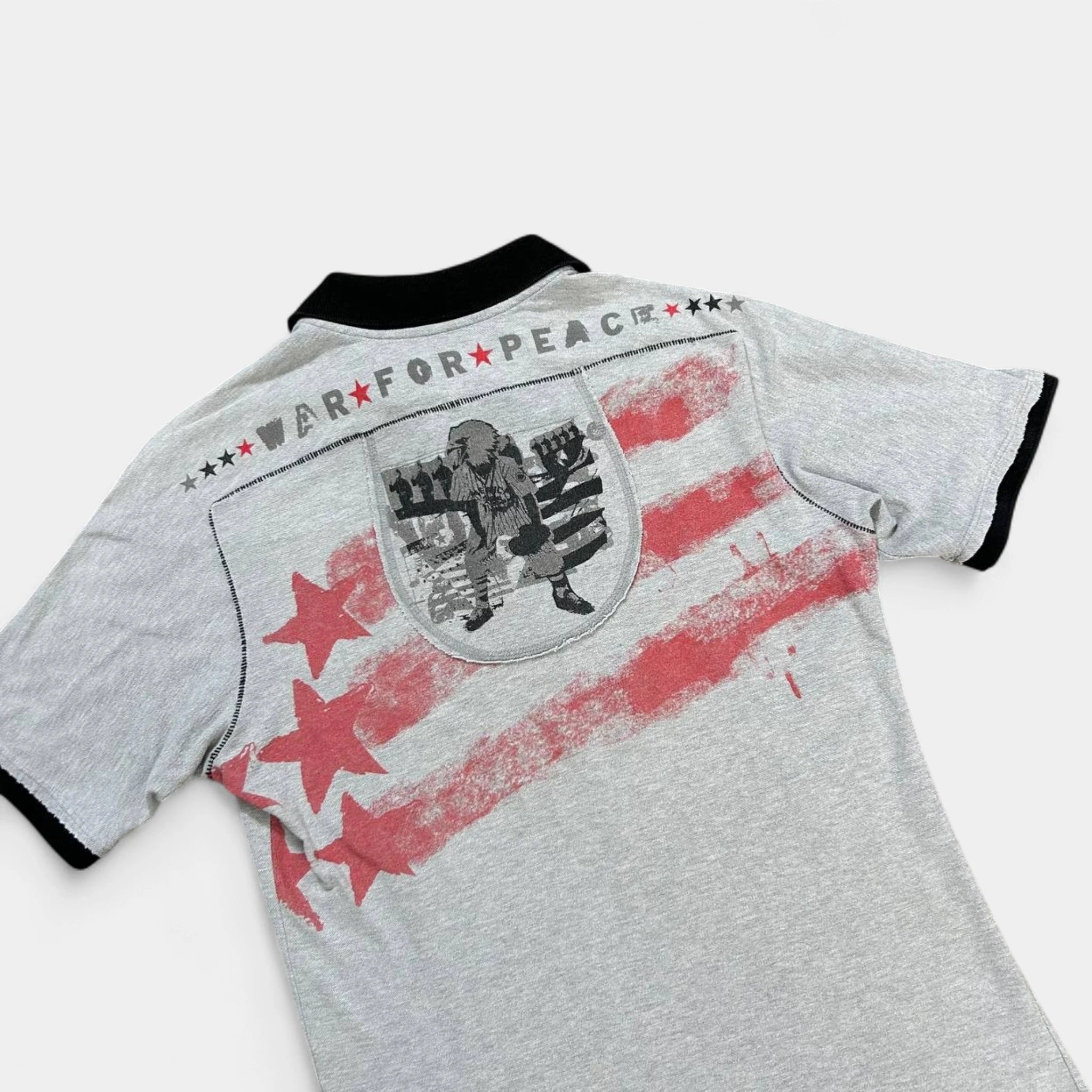 Marithé + François Girbaud Stars Flag Grey Polo