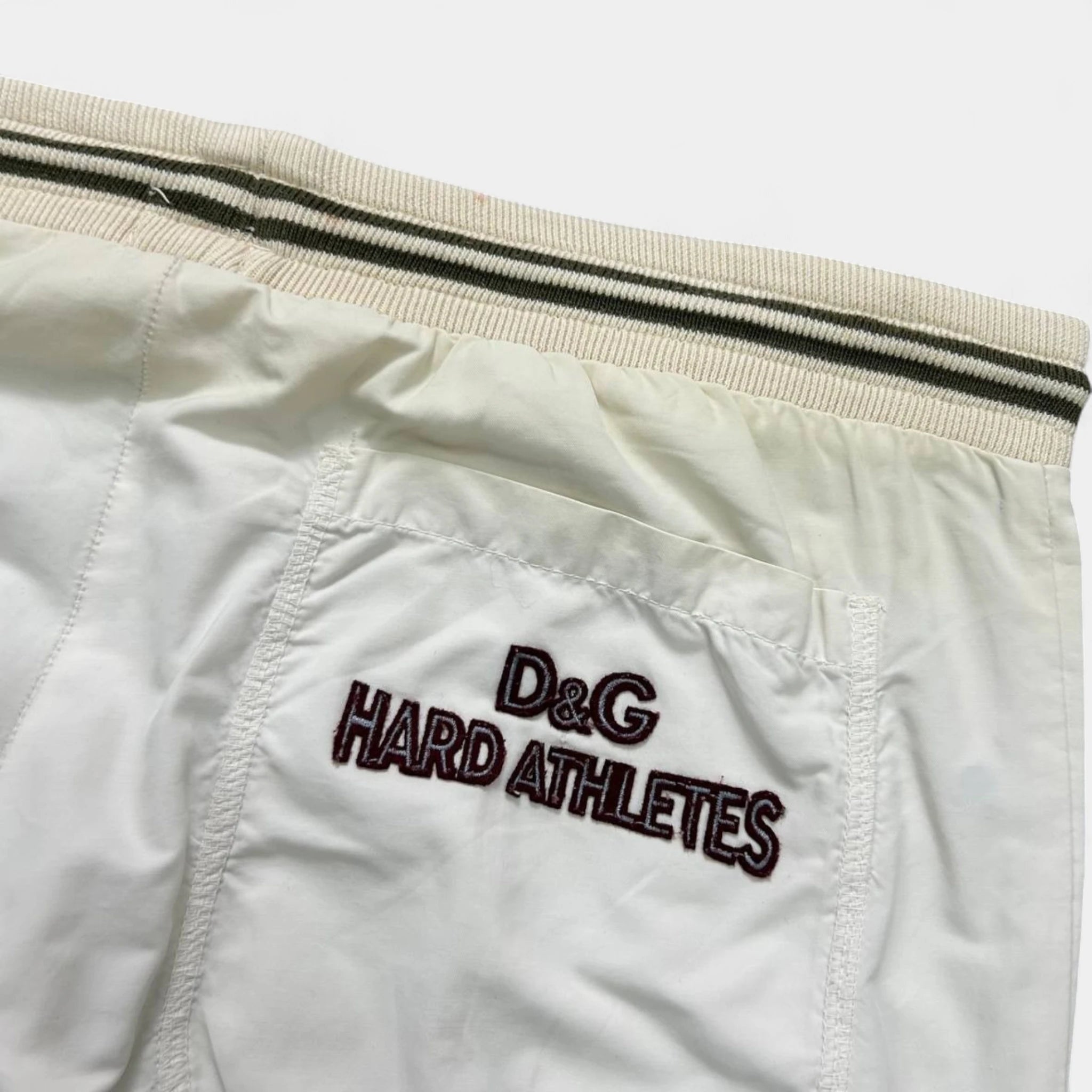 Dolce & Gabbana Track Pants White Nylon