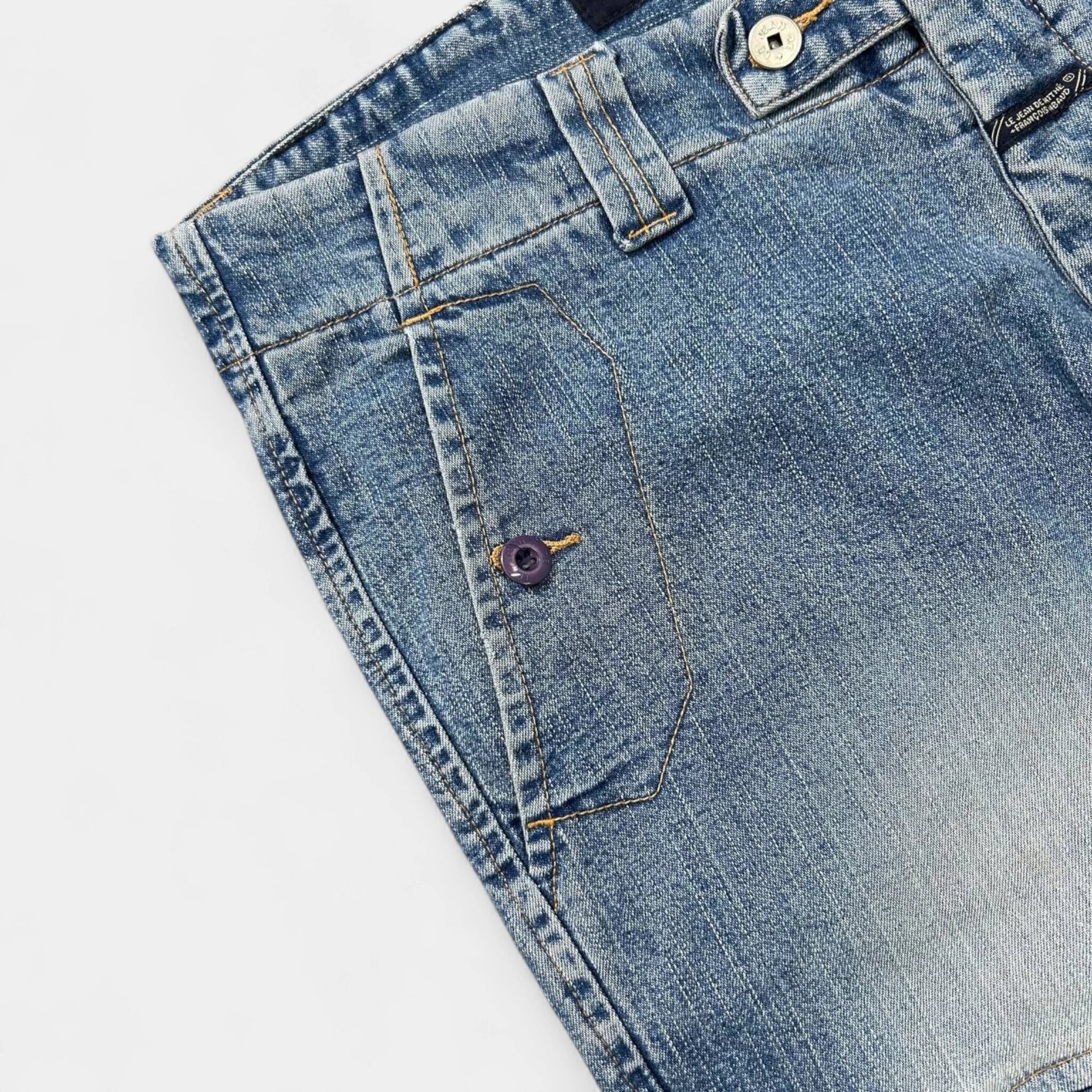 Marithé + François Girbaud Classic Light Blue Cargo Denim Pants