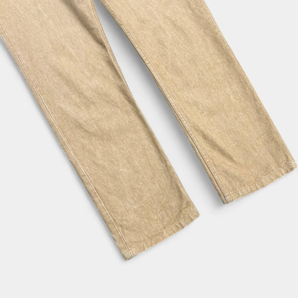 Helmut Lang Classic Straight Leg Beige Brown Pants