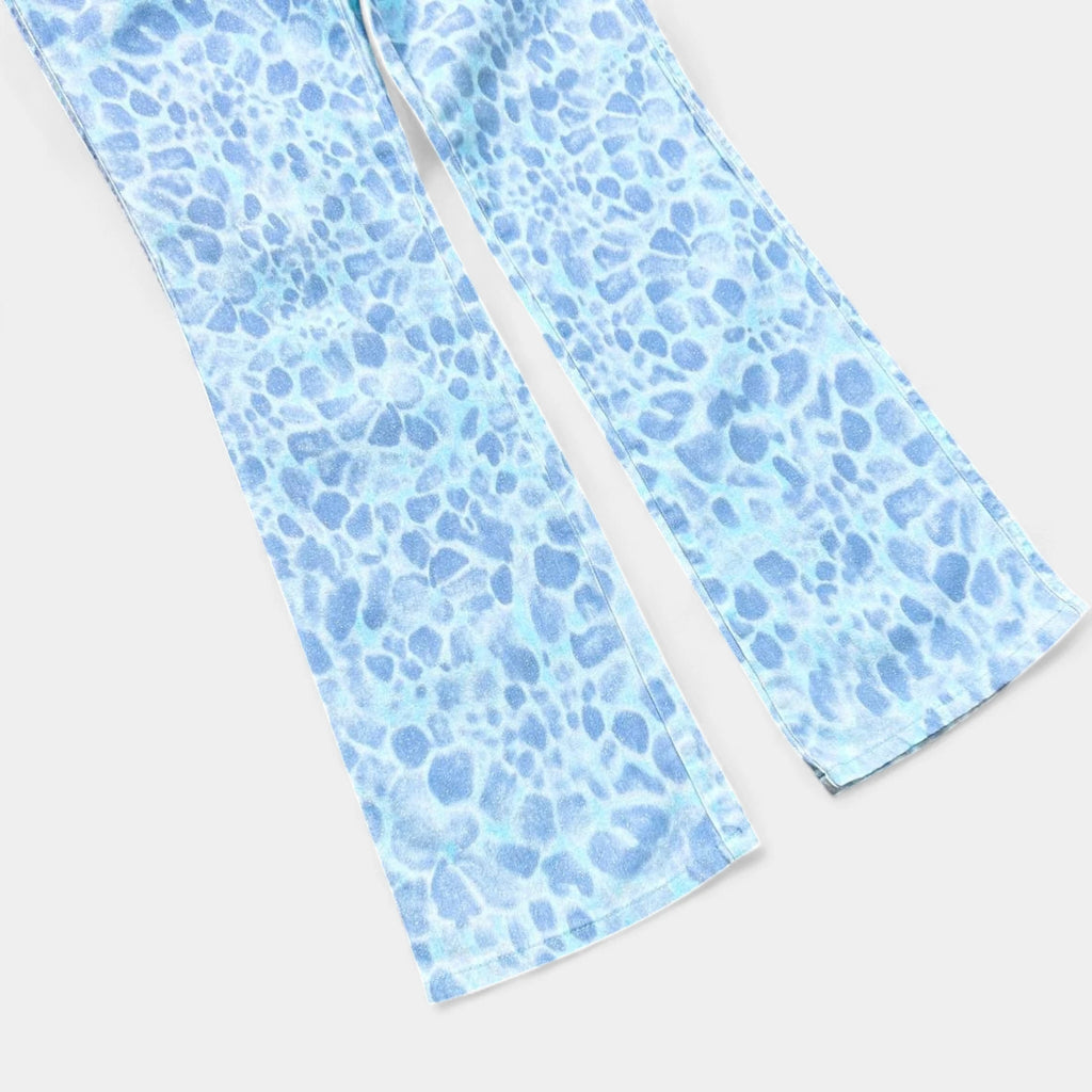 Cavalli Jeans Blue Animal Print Jeans