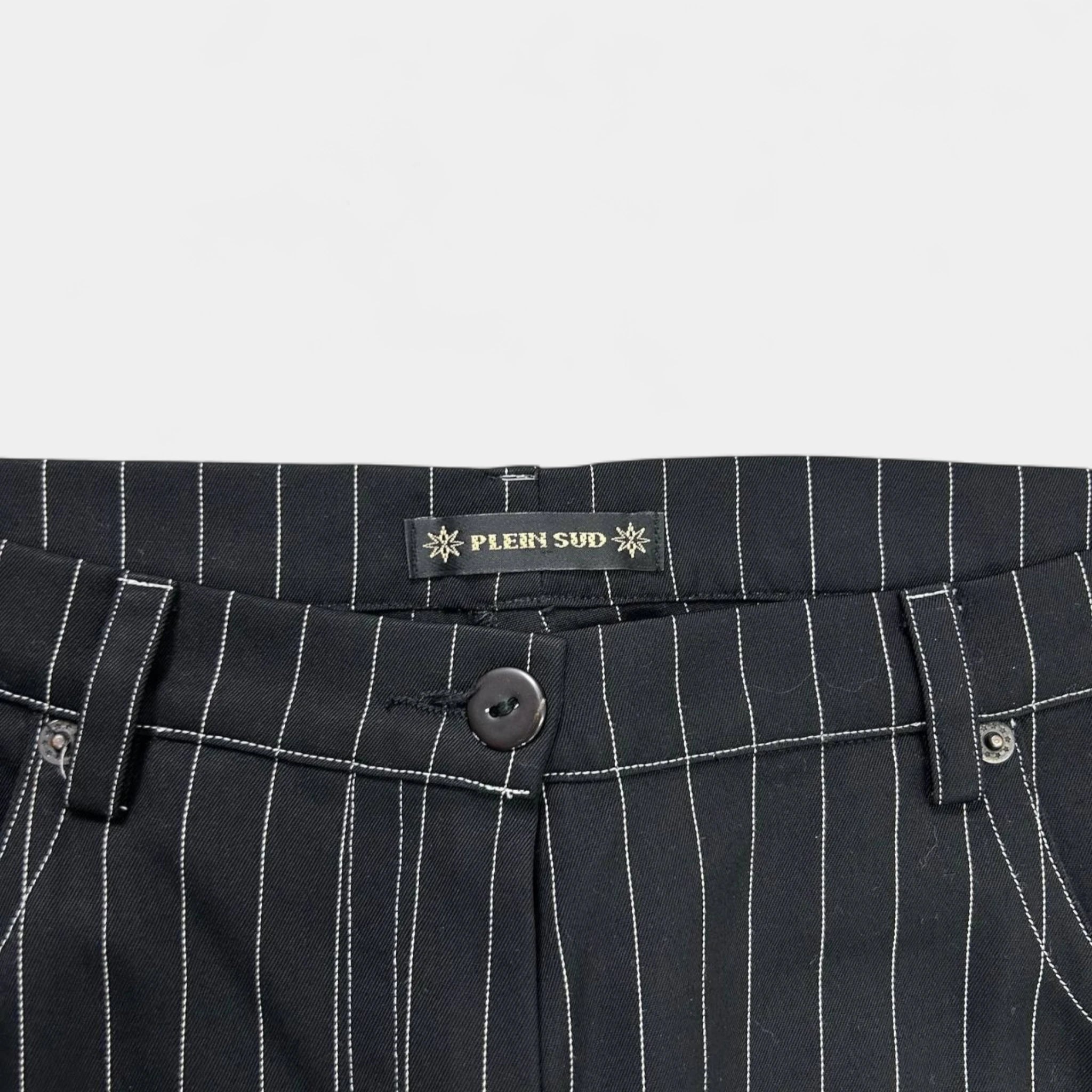 Plein Sud Black Striped Pants