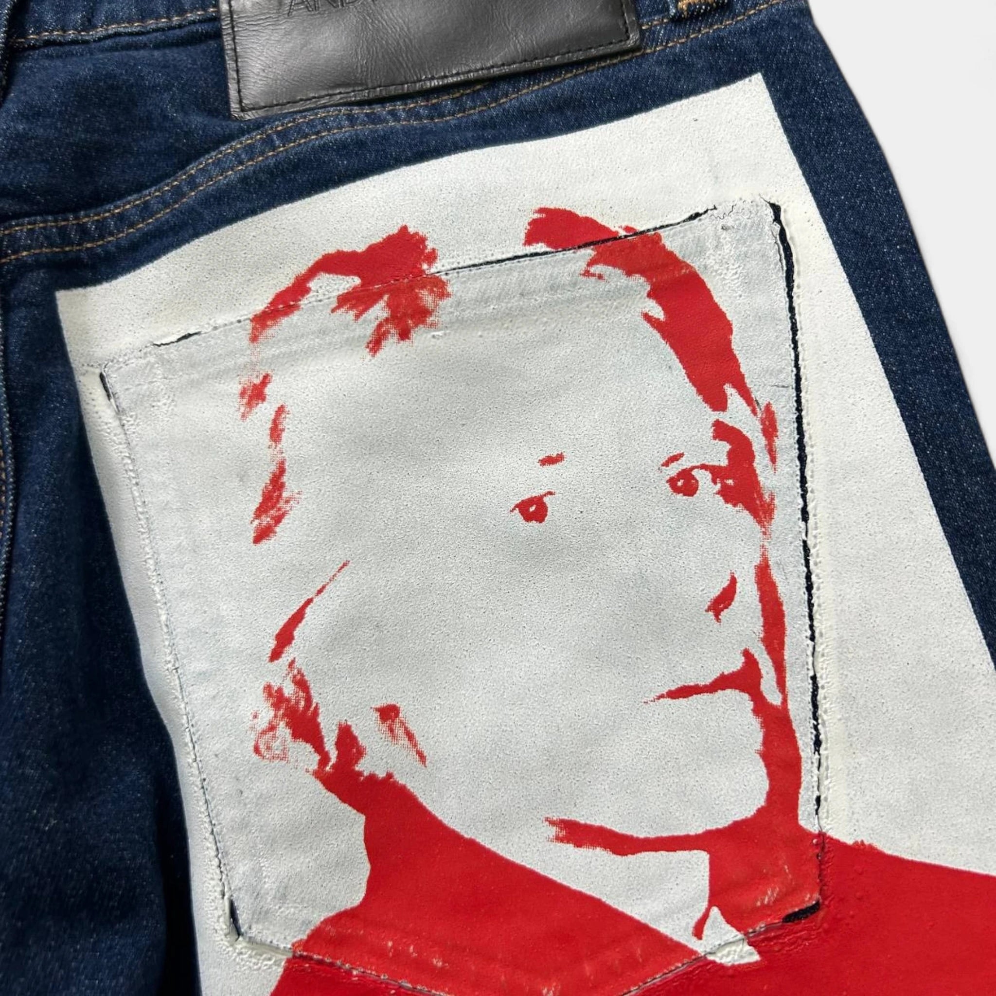 Calvin Klein Andy Warhol Straight Cut Blue Jeans