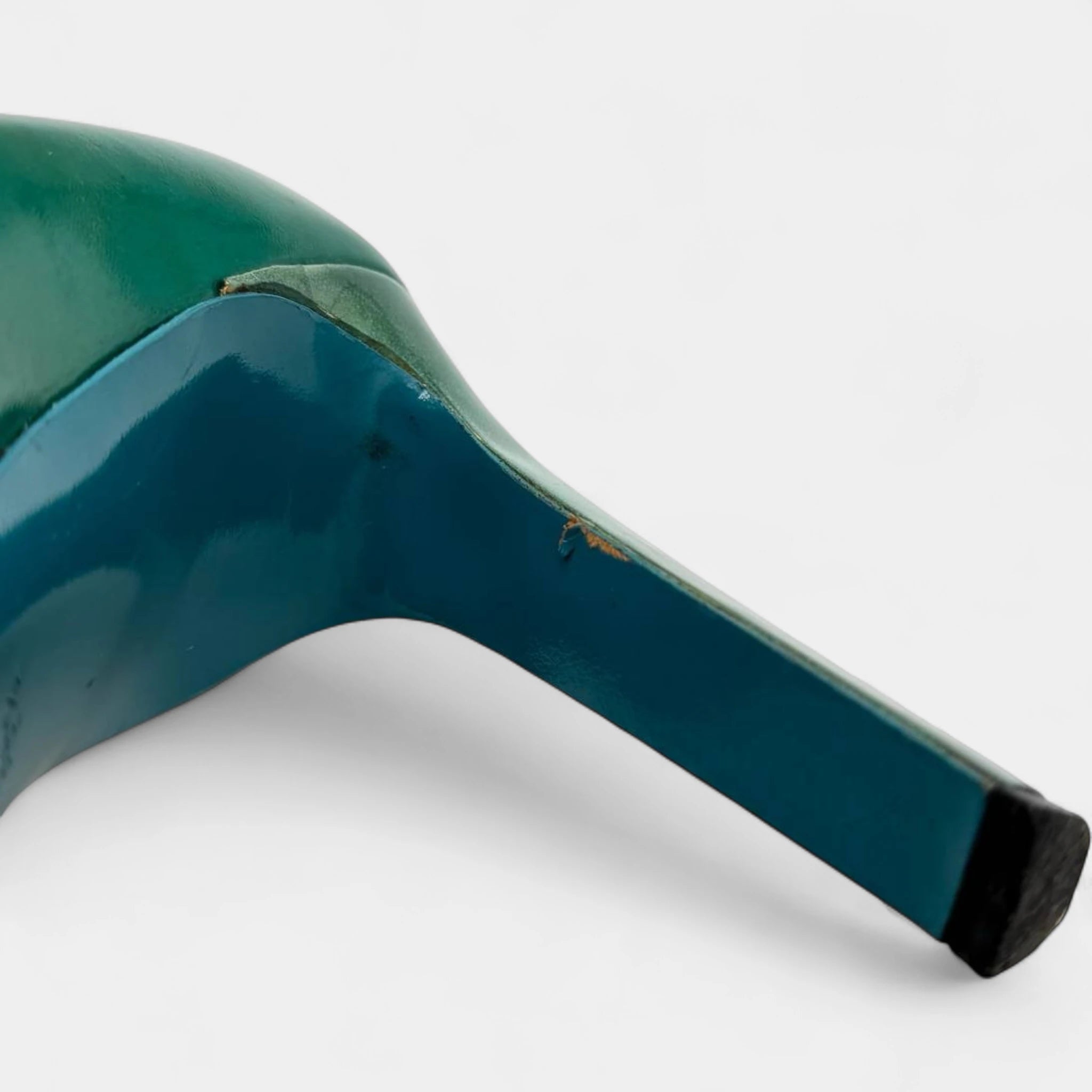 Jil Sander Emerald Two-Tone Patent Leather Platform Pumps