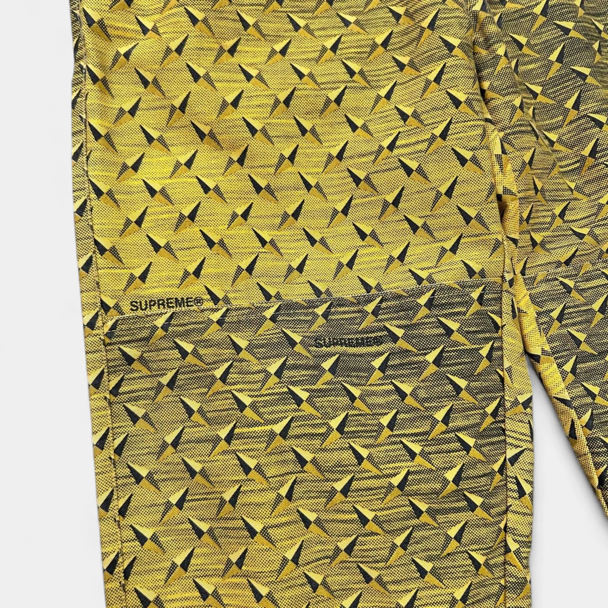 Supreme SS19 Diamond Plate Double Knee Yellow Pants
