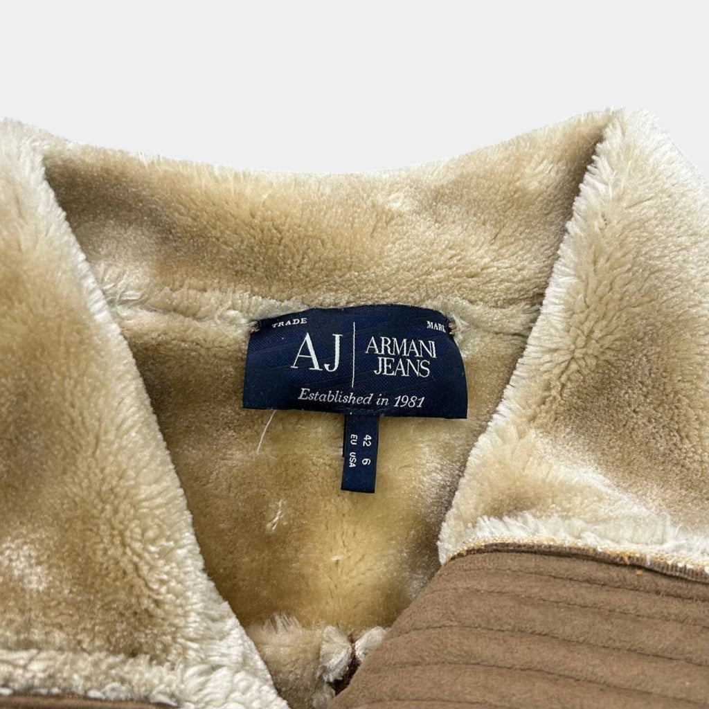 Armani Jeans Suede Shearling Jacket
