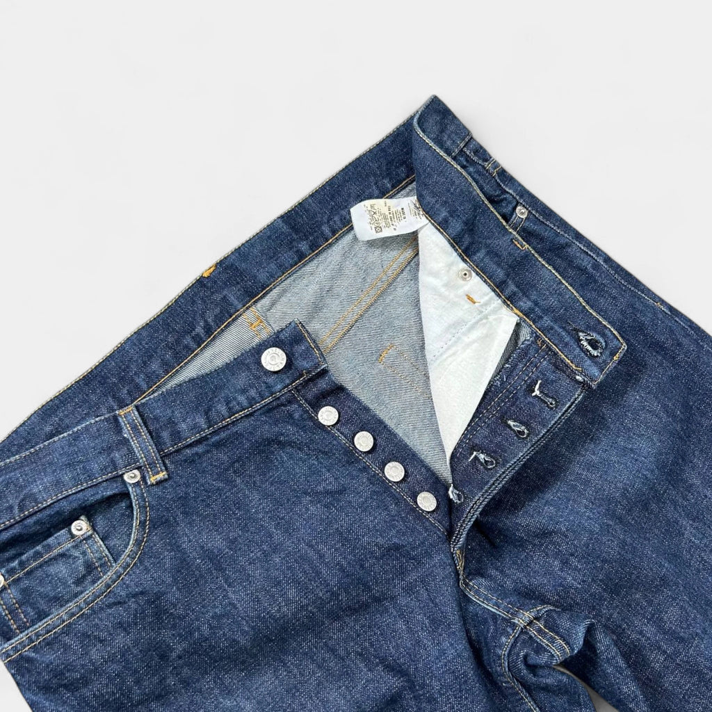 Helmut Lang 1999 Classic Raw Denim Blue Jeans