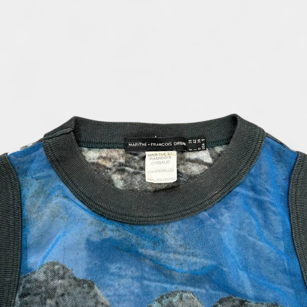 Marithé + François Girbaud Graphic Mesh Top