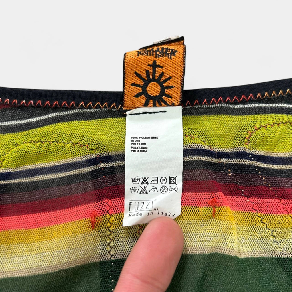 Jean Paul Gaultier Soleil "Serape" Stripe Mesh Longsleeve