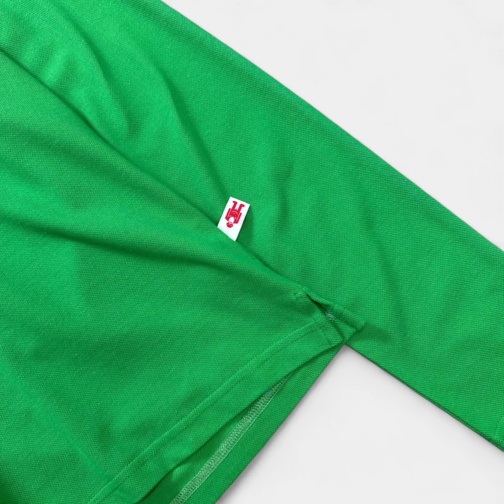 Walter Van Beirendonck Embroidered Green Long-Sleeve Polo