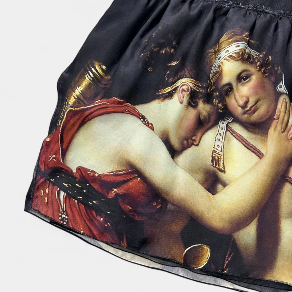 Dolce & Gabbana Neoclassical Graphic Silk Skirt