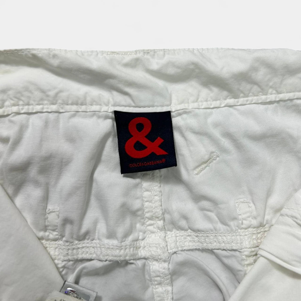 Dolce & Gabbana 2000s Cargo White Pants