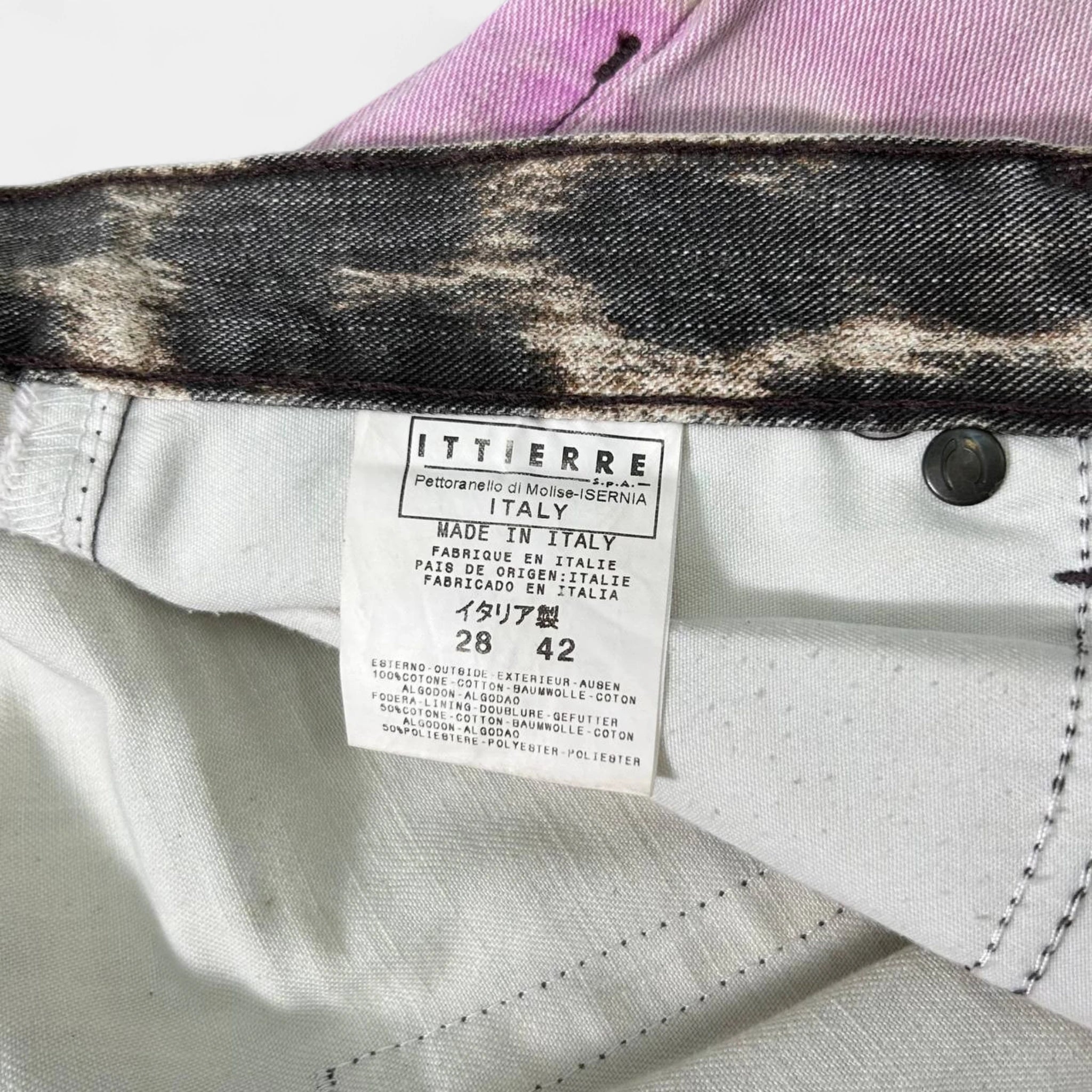 Just Cavalli 2000s Leopard Pink Stripe Pants