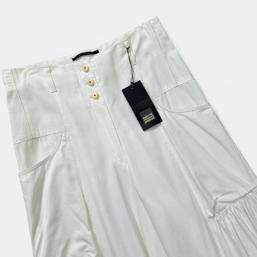 Marithé + François Girbaud White Flare Pants