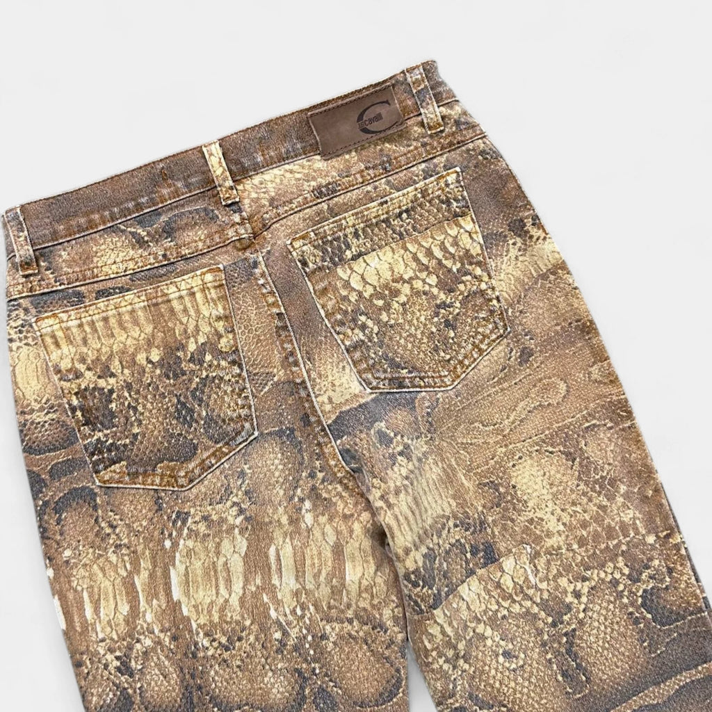 Just Cavalli 2000s Snakeskin Pattern Pants