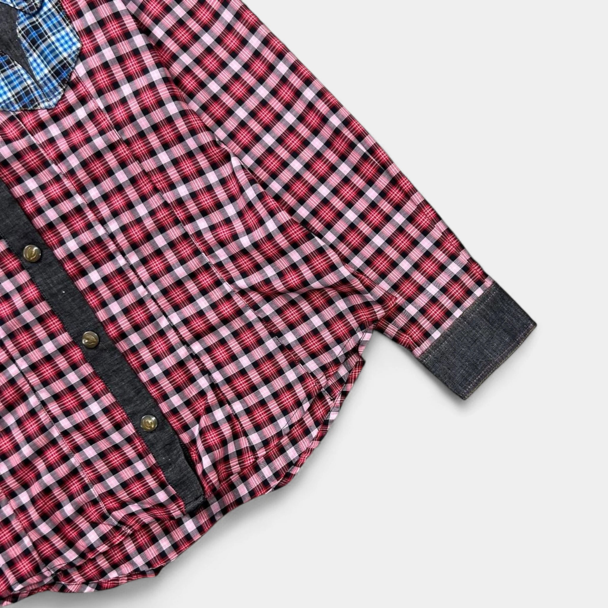 Just Cavalli Western Checkered Multicolor Shirt