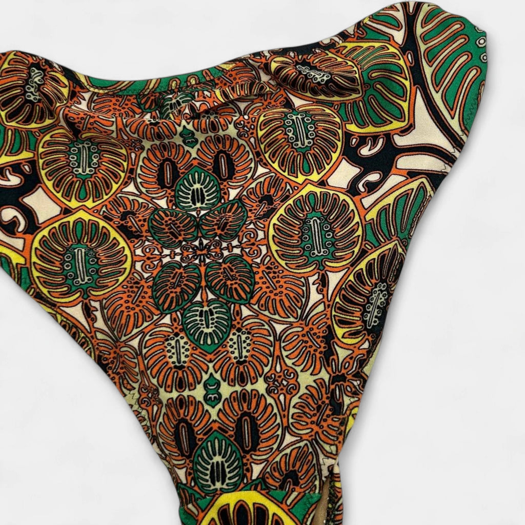 Jean Paul Gaultier Soleil "Tribal Batik" Print Bikini Set