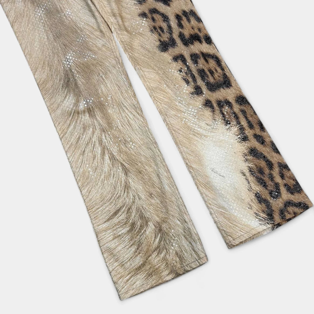 Roberto Cavalli Shiny 2000's Tiger Print Animal Print Pants