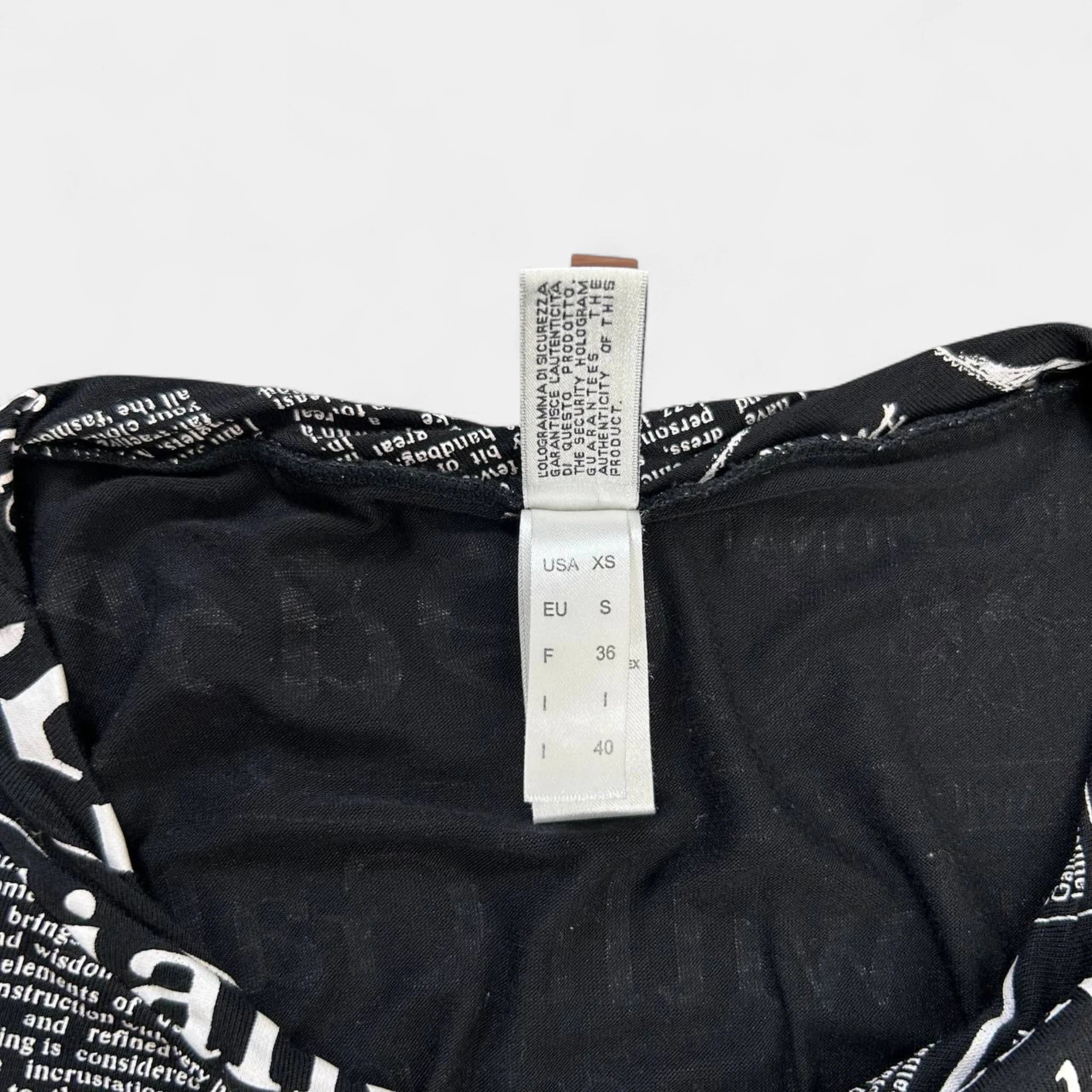 Galliano 2000's Newspaper T-Shirt