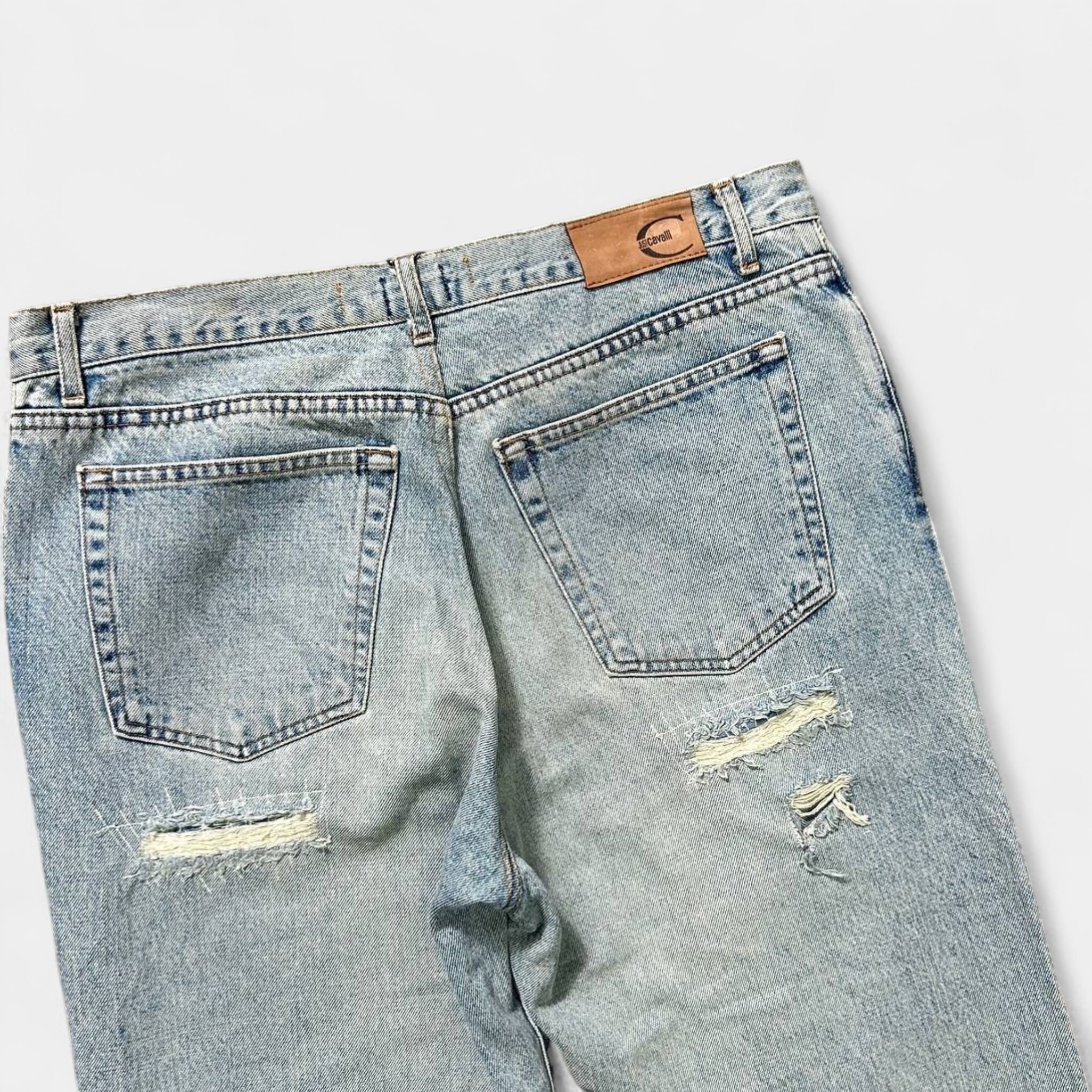 Cavalli Distressed Baggy Jeans