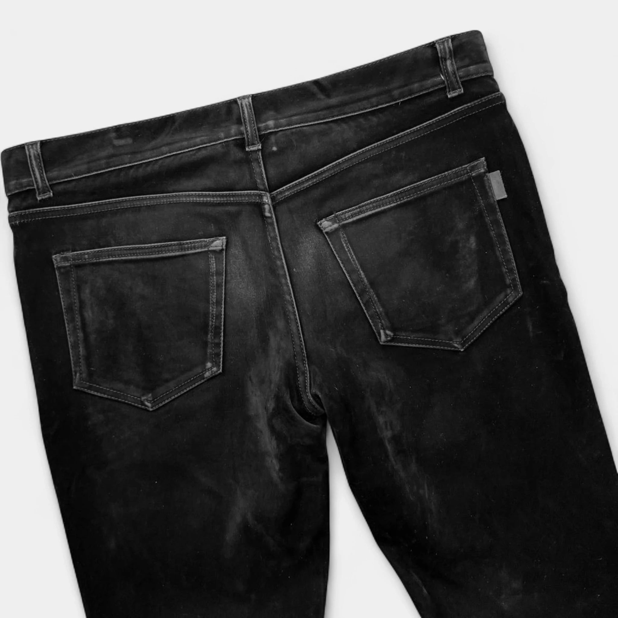 Saint Laurent 2018 Black Velvet Flared Trousers