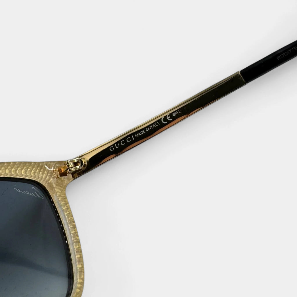 Gucci 2015 Gold Square Frame Sunglasses