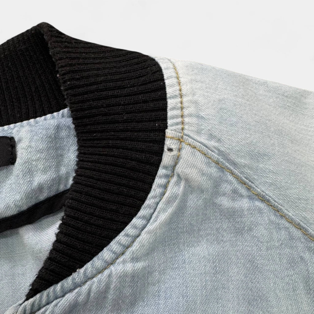 Diesel Boxy Cropped Denim Bomber Jacket