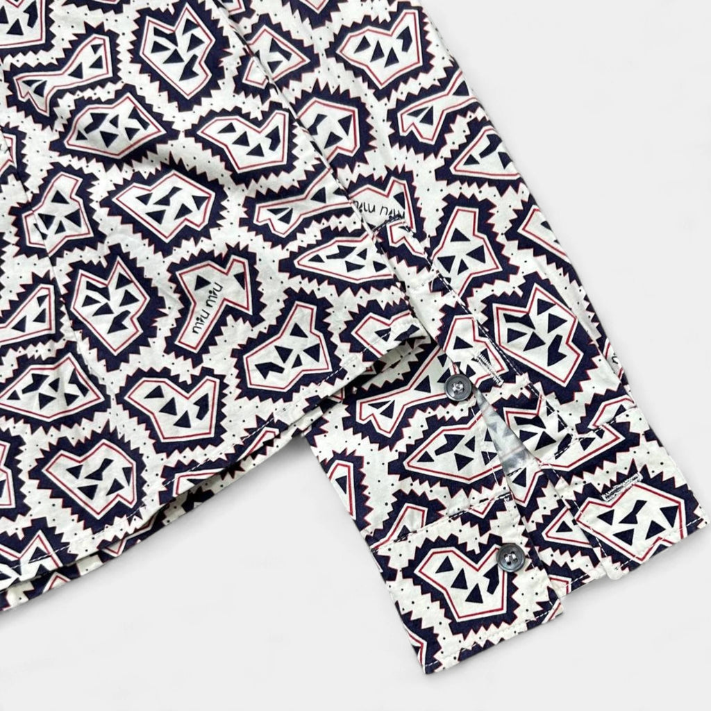 Miu Miu Geometric Pattern Printed Shirt