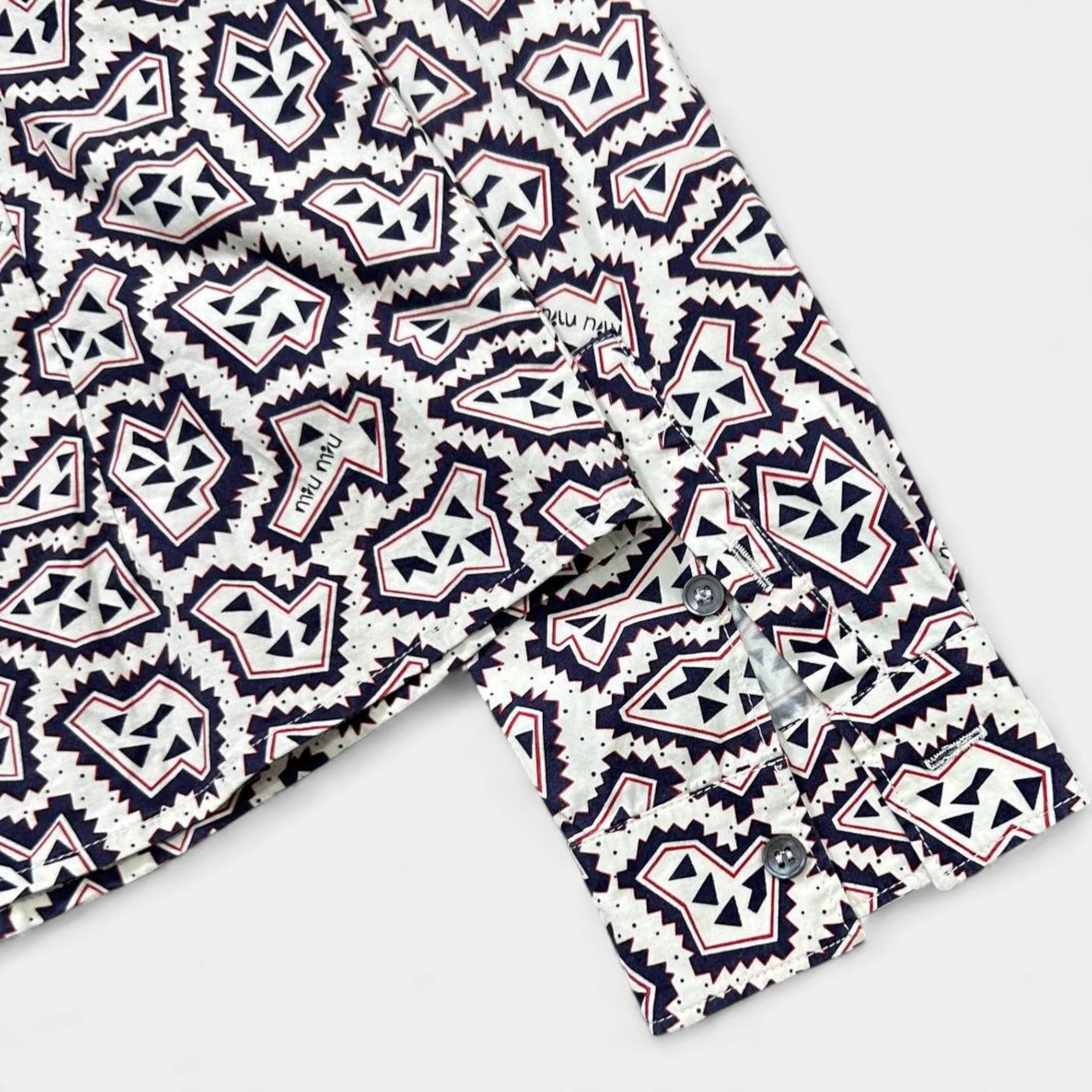 Miu Miu Geometric Pattern Printed Shirt