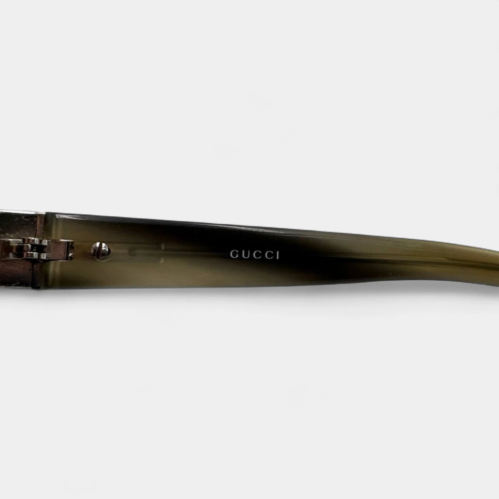 Gucci 2000s Hysteria Aviator Shield Sunglasses