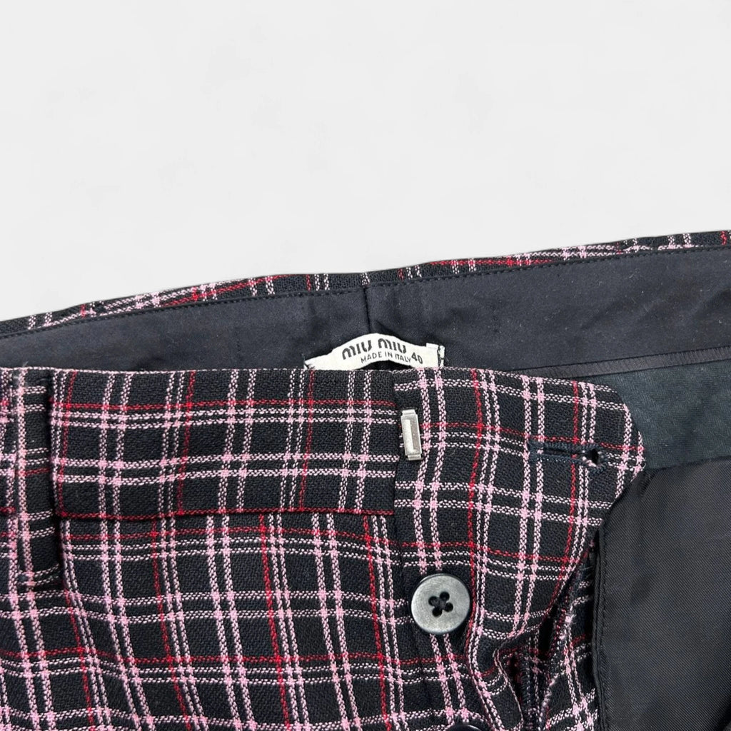 Miu Miu 3/4 Checkered Pants
