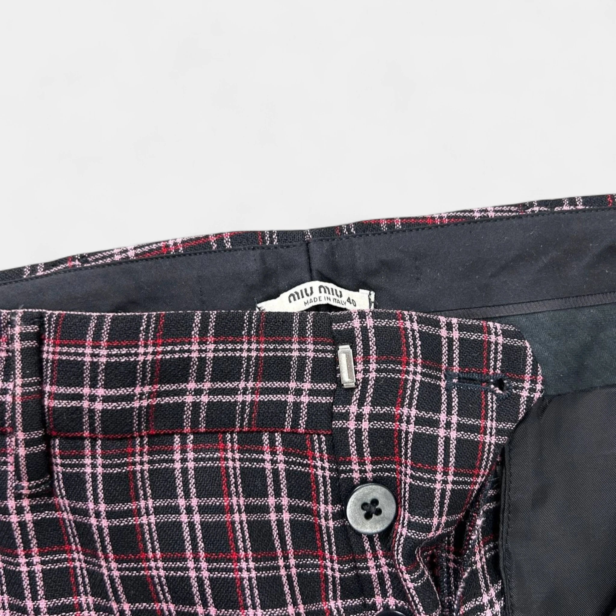 Miu Miu 3/4 Checkered Pants