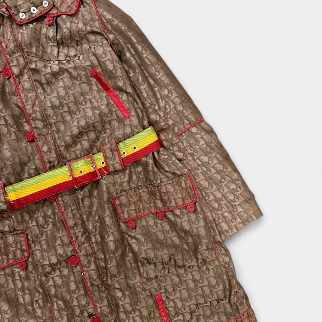 Dior 2000s Rasta Brown Trench Parka Coat
