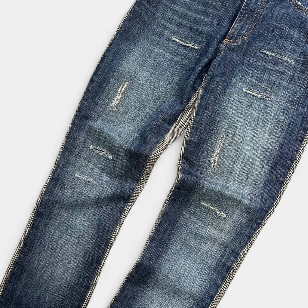 Dolce & Gabbana Glen Check Wool Hybrid Pants