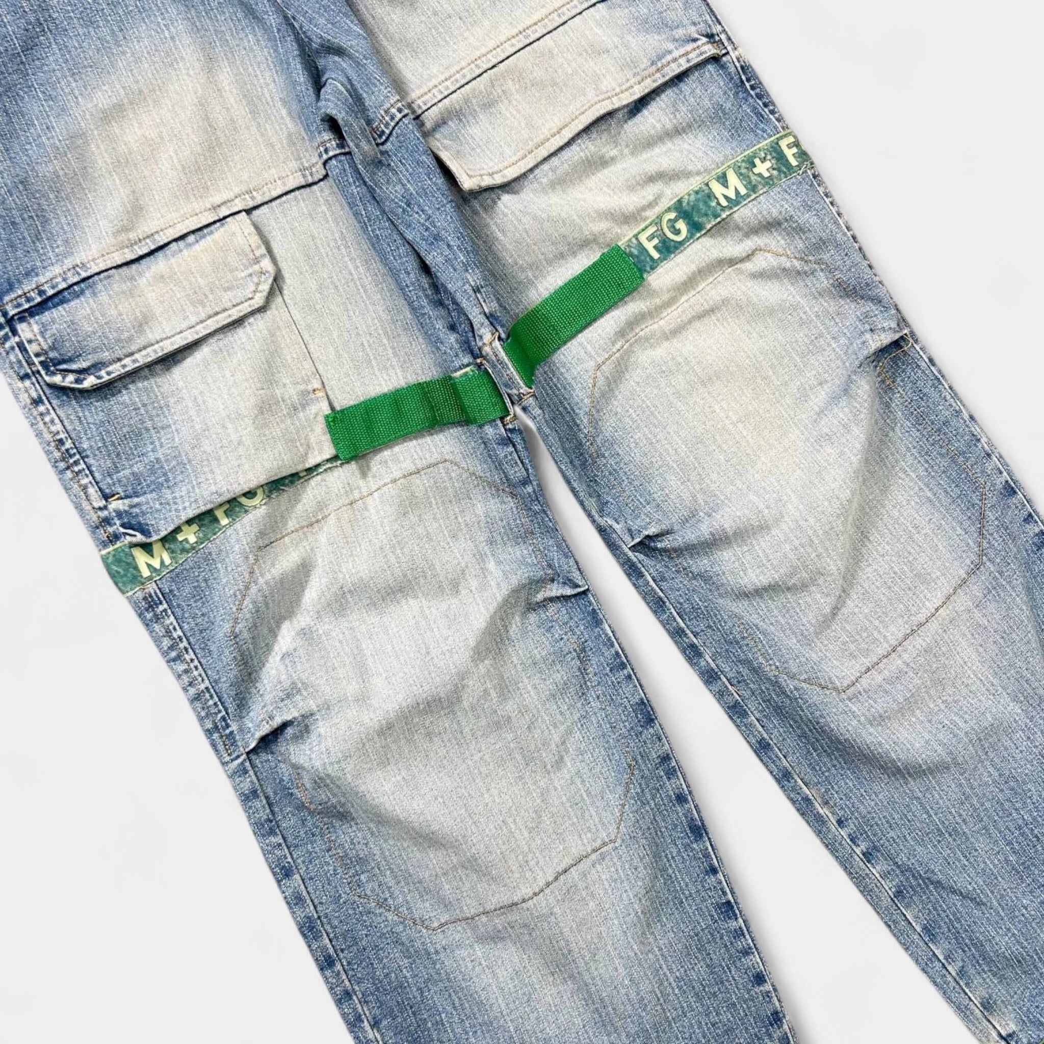 Marithé + François Girbaud Classic Light Blue Cargo Denim Pants