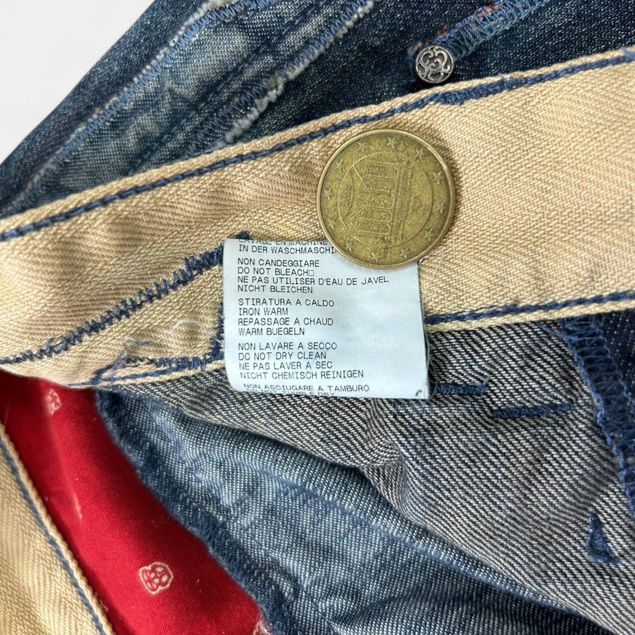Marithé + François Girbaud "USA Flag" Wash Straight Leg Denim Jeans
