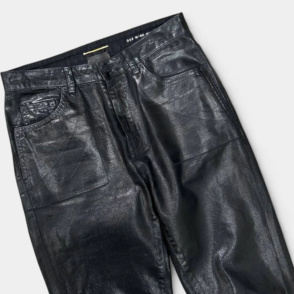 Saint Laurent Paris D05 Waxed Skinny Jeans